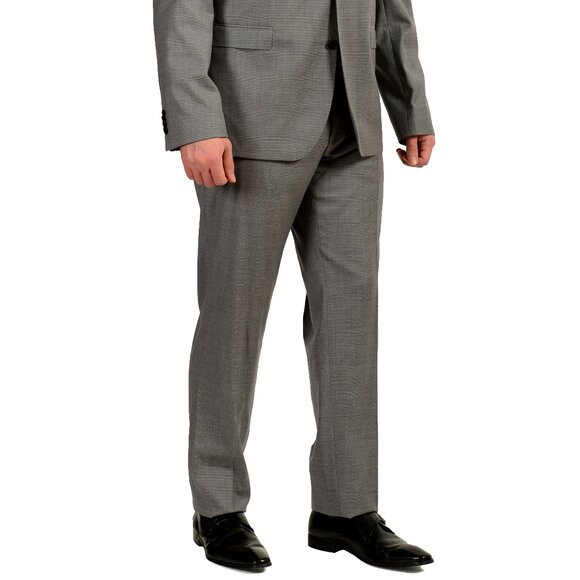 Hugo Boss Men's "Ryan4/Win2" Gray 100% Wool Two Button Suit US 44R IT 54R - Picture 2 of 13